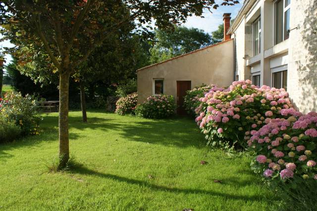 Jardin clos et fleuri